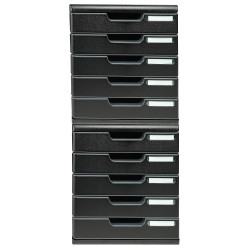 Module de classement Modulo Ecoblack 5 tiroirs fermés