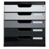 Module de classement Modulo Shades of Grey 5 tiroirs fermés