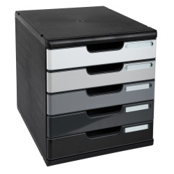 Module de classement Modulo Shades of Grey 5 tiroirs fermés