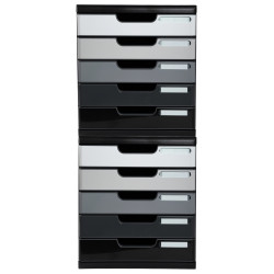 Module de classement Modulo Shades of Grey 5 tiroirs fermés