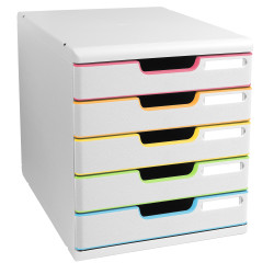 Module de classement Modulo Black Office 5 tiroirs fermés