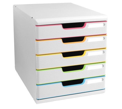 Module de classement Modulo Black Office 5 tiroirs fermés