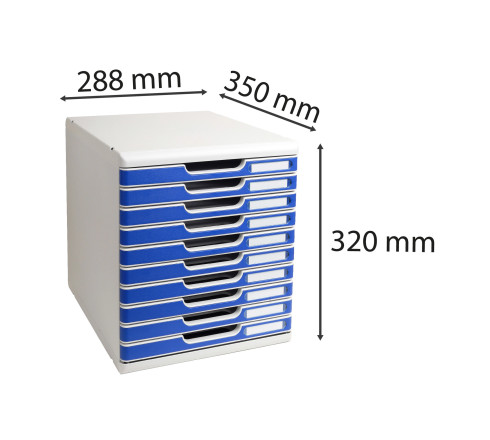 Module de classement Modulo Office10 tiroirs fermés