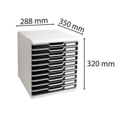 Module de classement Modulo Office 10 tiroirs fermés