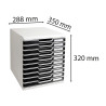 Module de classement Modulo Office 10 tiroirs fermés