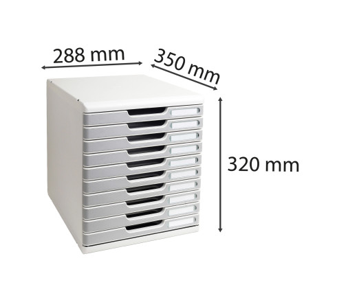 Module de classement Modulo Office 10 tiroirs fermés