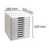 Module de classement Modulo Office 10 tiroirs fermés