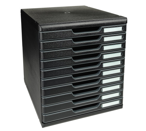 Module de classement Modulo Ecoblack 10 tiroirs fermés