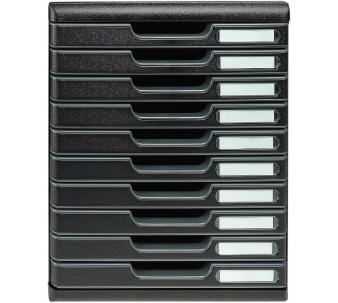 Module de classement Modulo Ecoblack 10 tiroirs fermés