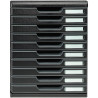Module de classement Modulo Ecoblack 10 tiroirs fermés