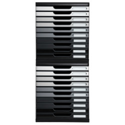 Module de classement Modulo Shades of Grey 10 tiroirs fermés