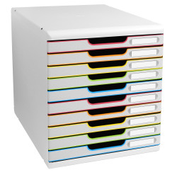 Module de classement Modulo Black Office 10 tiroirs fermés