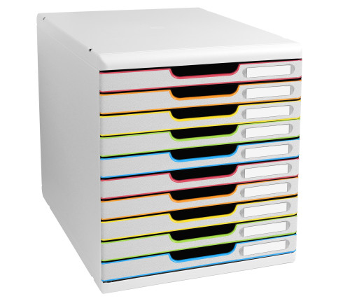 Module de classement Modulo Black Office 10 tiroirs fermés