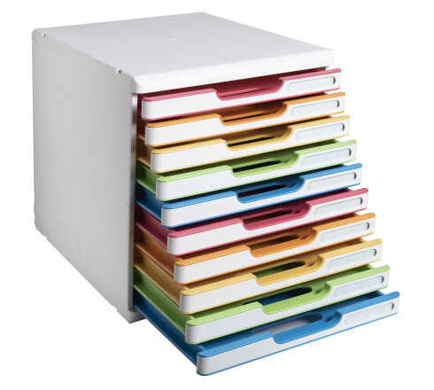Module de classement Modulo Black Office 10 tiroirs fermés
