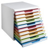 Module de classement Modulo Black Office 10 tiroirs fermés