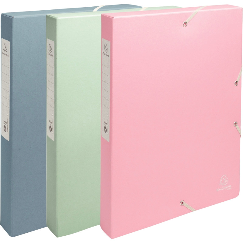 Boite de classement en carte recyclée AUTENTIK dos 4 cm, coloris assor