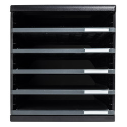 Module de classement Modulo Ecoblack 5 tiroirs ouverts