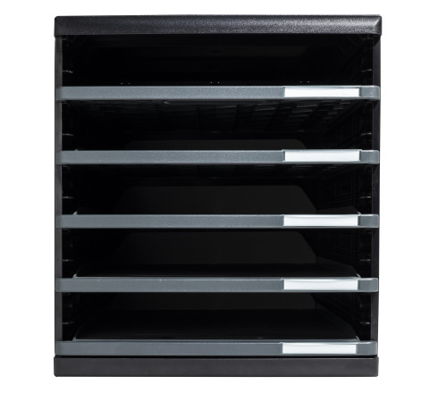Module de classement Modulo Ecoblack 5 tiroirs ouverts