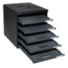 Module de classement Modulo Ecoblack 5 tiroirs ouverts