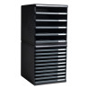 Module de classement Modulo Ecoblack 5 tiroirs ouverts