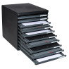 Module de classement Modulo Ecoblack 10 tiroirs ouverts