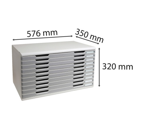 Module de classement Modulo Office 10 tiroirs A3