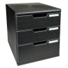 Module de classement Modulo Ecoblack 3 tiroirs fermés
