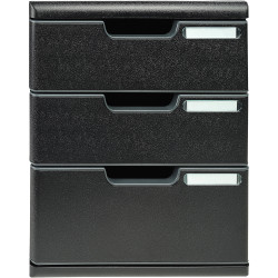 Module de classement Modulo Ecoblack 3 tiroirs fermés