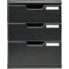 Module de classement Modulo Ecoblack 3 tiroirs fermés