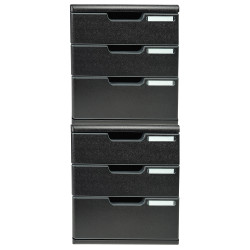 Module de classement Modulo Ecoblack 3 tiroirs fermés