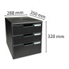 Module de classement Modulo Ecoblack 3 tiroirs fermés