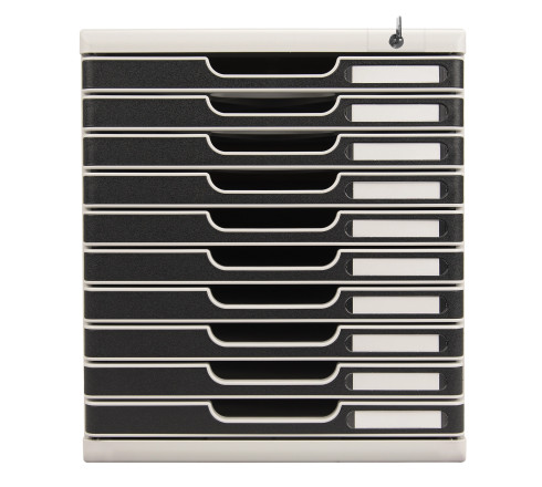 Module de classement Modulo Office 10 tiroirs fermables à clé