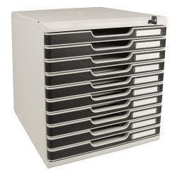 Module de classement Modulo Office 10 tiroirs fermables à clé