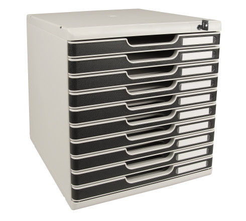 Module de classement Modulo Office 10 tiroirs fermables à clé