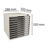Module de classement Modulo Office 10 tiroirs fermables à clé