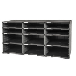 Module de classement Modulodoc - set 12 cases sans tiroirs Ecoblack