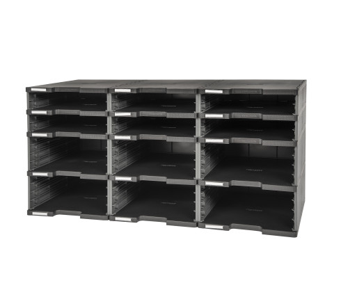 Module de classement Modulodoc - set 12 cases sans tiroirs Ecoblack