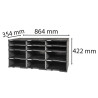 Module de classement Modulodoc - set 12 cases sans tiroirs Ecoblack