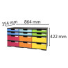 Module de classement Modulodoc - set 12 cases avec tiroirs Ecoblack