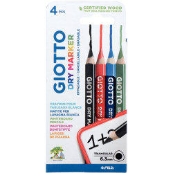 Blister de 4 crayons Dry Marker assortis