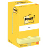 Lot de 12 blocs de 100 feuilles post-it notes 76 x 76 mm coloris jaune