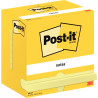 Lot de 12 blocs de 100 feuilles post-it notes 76 x 127 mm coloris jaun