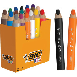 Pot de 18 crayons multisurface Baby assortis