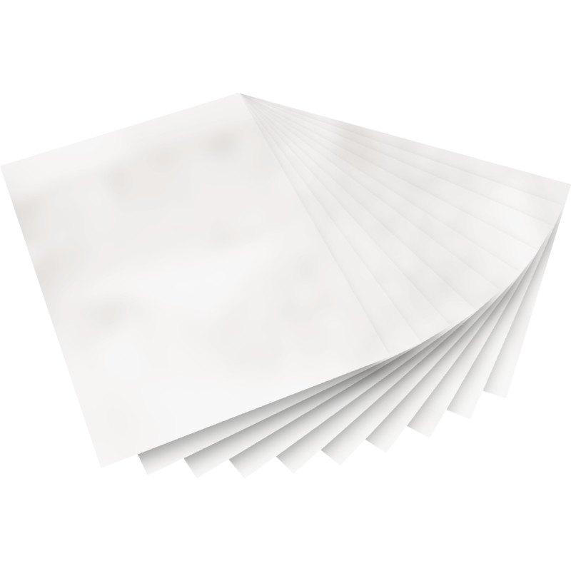 Pochette de 10 feuilles transparentes électrostatiques pour vitrail fo