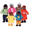 Famille de 6 poupées afro-américaines