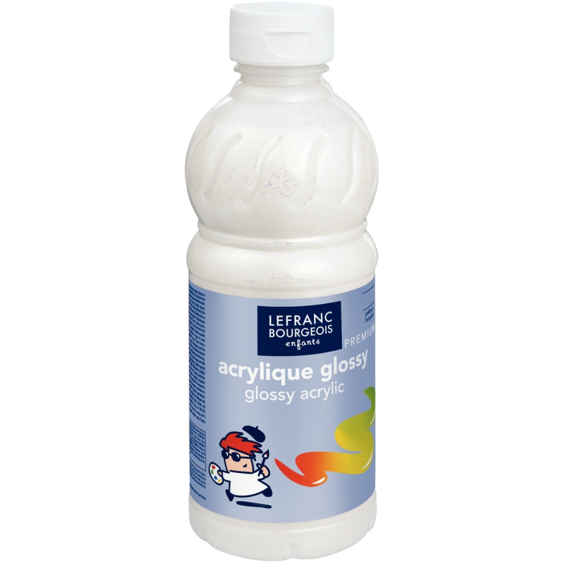 Flacon 500ml de vernis acrylique Glossy Lefranc Bourgeois, finition pa
