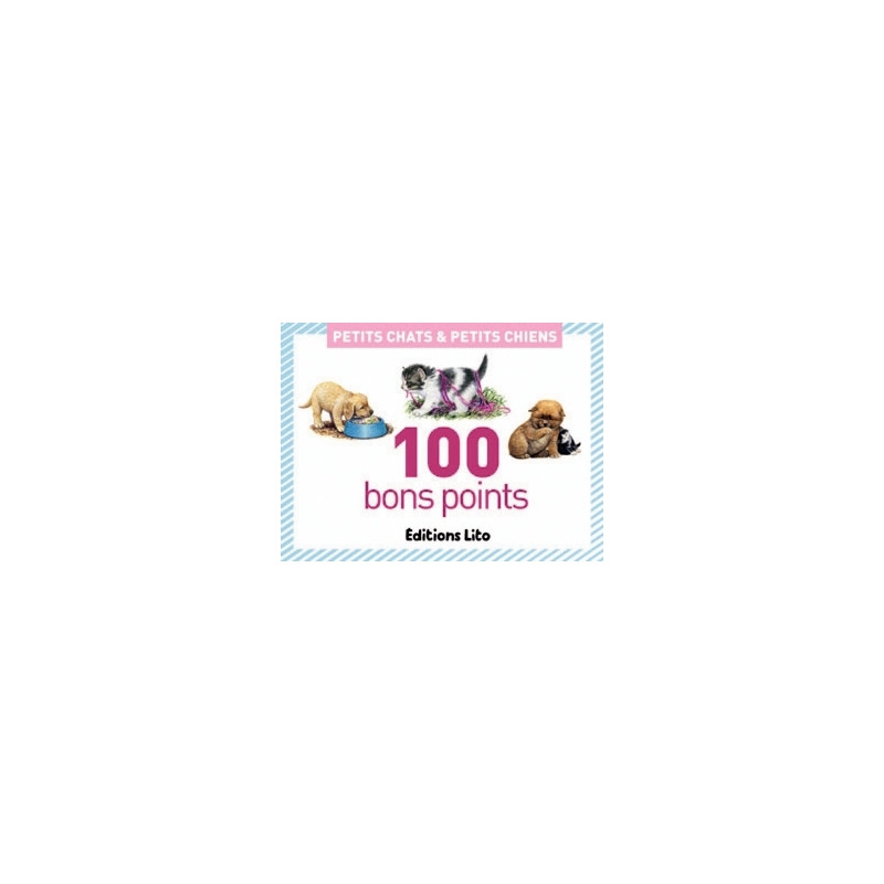 Boite de 100 images Petits chats et petits chiens