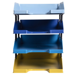 Set de 4 corbeilles-à-courrier Combo Midi Bee Blue