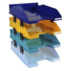 Set de 4 corbeilles-à-courrier Combo Midi Bee Blue