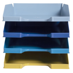 Set de 4 corbeilles-à-courrier Combo Midi Bee Blue
